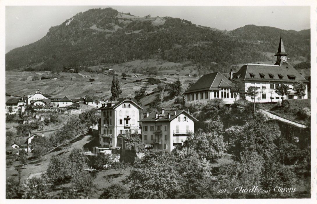 Cartoline postali: Chailly   VD  sur Clarens          en 1958 – Usato da Brig venduto da Valcards54