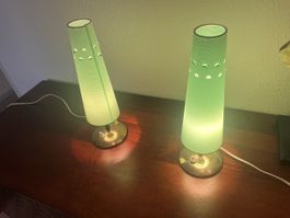 2x Mid-Century Tischleuchten, Original 70er Jahre DDR Design
