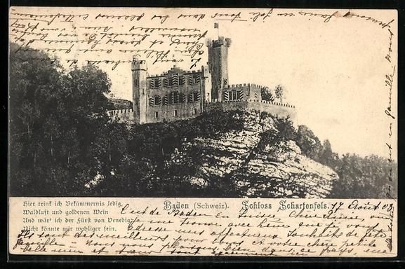 Cartes postales: AK Baden, Schloss Schartenfels, 1903 – D'occasion à Berlin par bartko-reher
