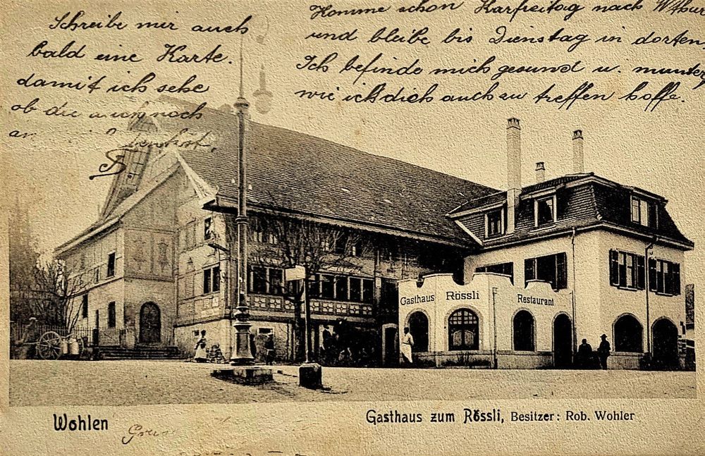 Wohlen Gasthaus Zum Rössli 1909 Kaufen Auf Ricardo