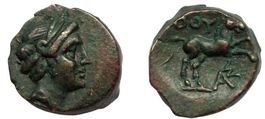 THURIUM bronze coin – horse prancing