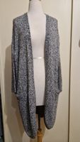 schwarz-weiss melierte Strickjacke