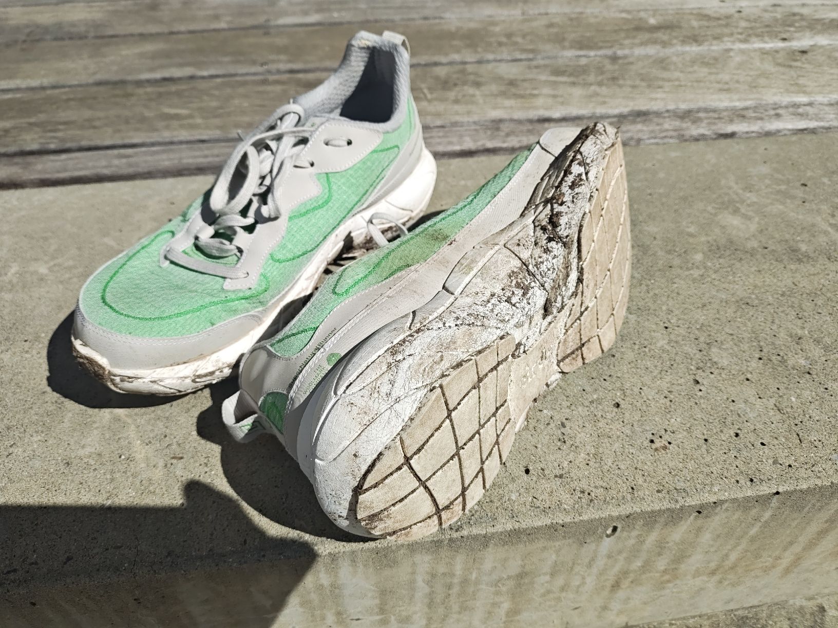 Scarpe da uomo: Circle - Baskets Homme Taille 43  - Vert et Gris – Nuovo (secondo la descrizione) da Granges-Paccot venduto da lapinou7827