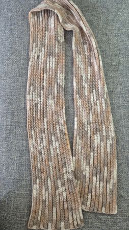 damenschal beige braun meliert weich neu