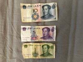 Alte internationale Banknoten – China Frankreich Iran