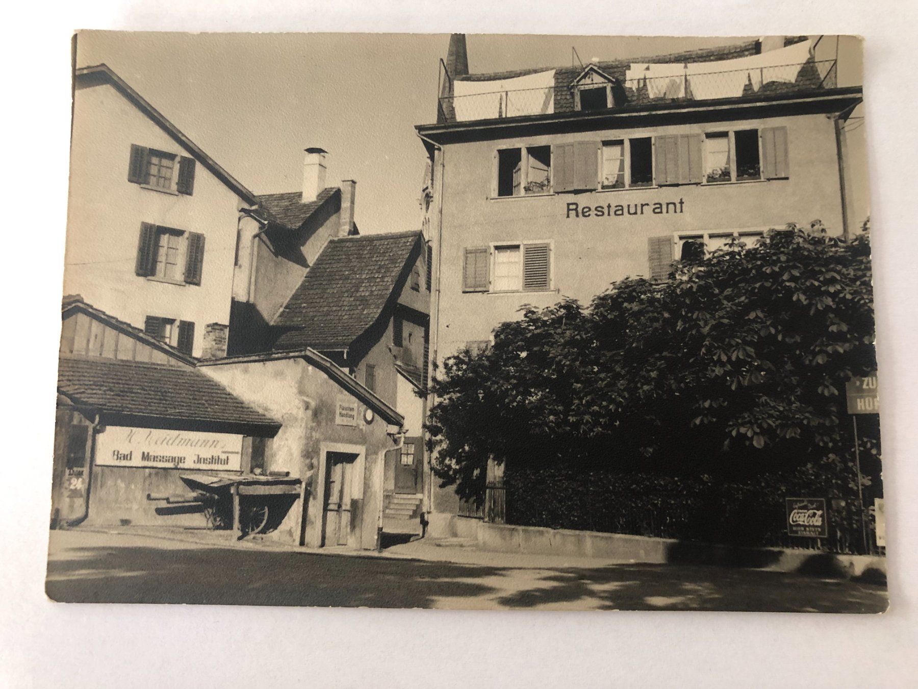 Ansichtskarten: Restaurant?  Weidmann Bad Massage Institut  Email Coca Cola – Gebraucht aus Pfäffikon ZH von Waltoversand