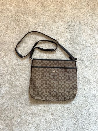 super cute vintage coach bag monogram brown 