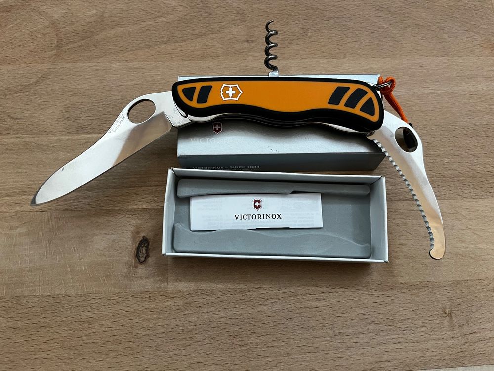 Victorinox Hunter XS Grip Taschenmesser orange schwarz Acheter