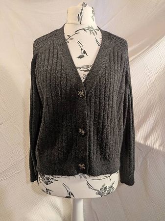 Strickjacke grau Grösse S