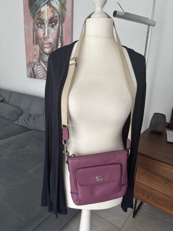 Tasche Lila / Mauve Umhängetasche Leder