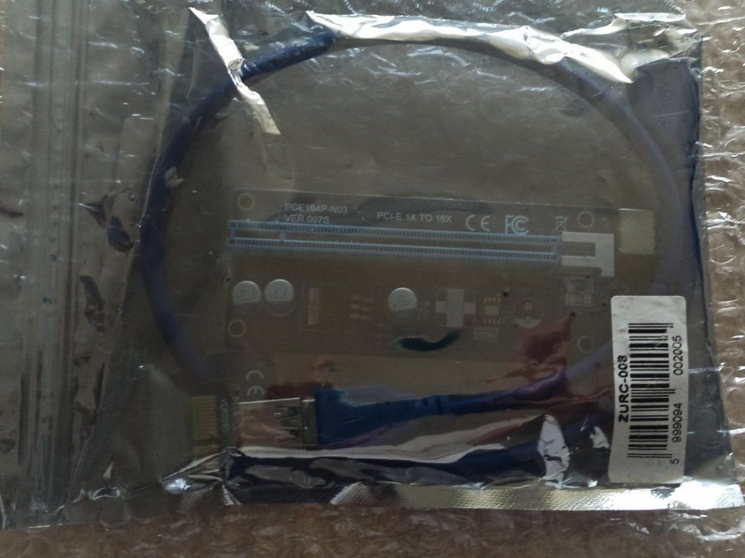 Unità & Adattatore: PCI-E 1x zu 16x Riser Kit USB 3.0 – GPU Mining Set neu – Nuovo (secondo la descrizione) da Oberweningen venduto da mar_87mx