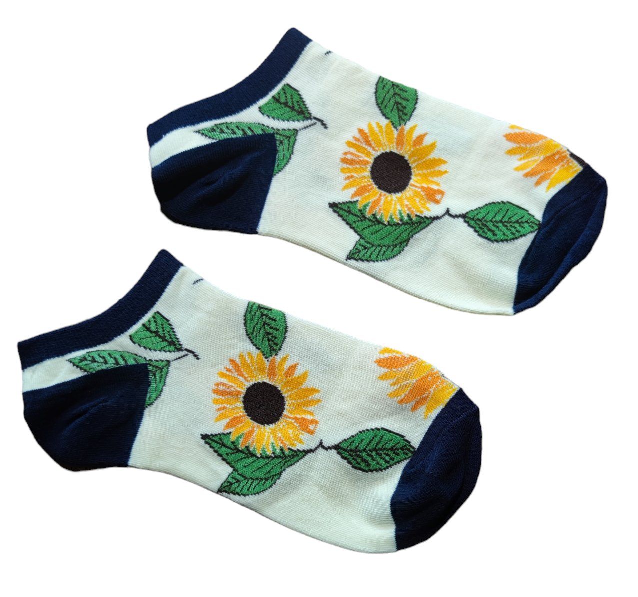 Calze: Sneaker-Socken Sonnenblumen / Sunflowers – Nuovo e nell'imballaggio originale da Zürich venduto da amysmith