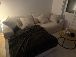 Ecksofa TIANA - Stoff Creme