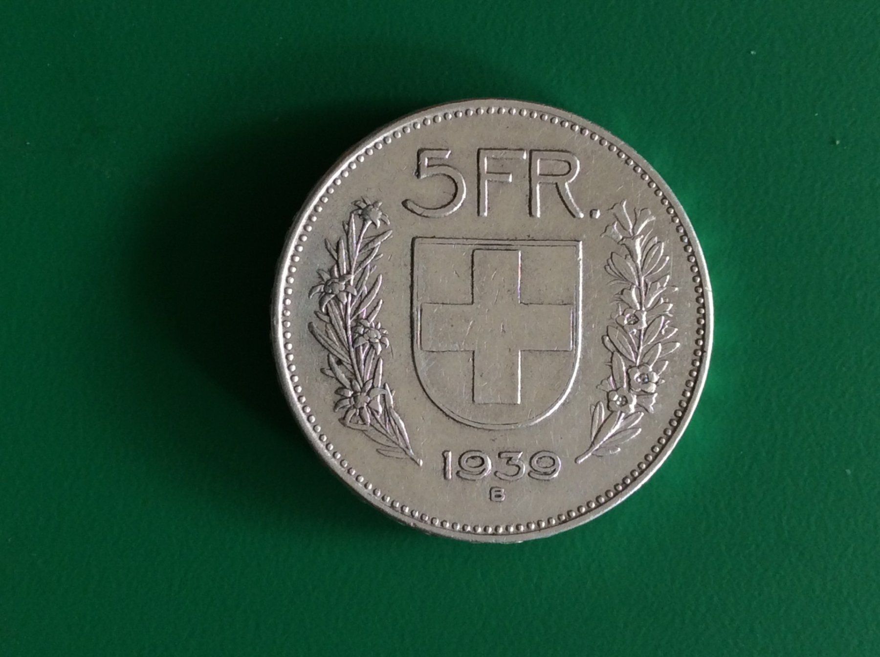 Toutes les monnaies: 5 francs  1939  Belle – D'occasion à Genève par pie_fh2d