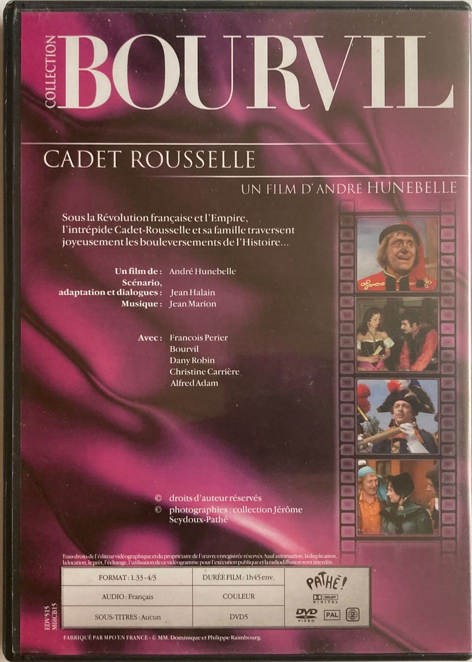 Tutti i DVDs: COLLECTION BOURVIL - CADET ROUSSEL (DVD N°15) – Usato da Poliez-Pittet venduto da Newtown-Records 1