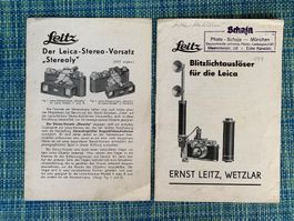 Antike Broschüren Leica 1930er Jahre