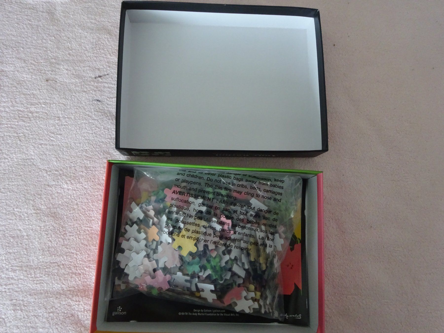 Puzzle: ANDY WARHOL ** PUZZLE ** 300 TEILE ** FLOWERS – Usato da Luzern venduto da xrayspex99 2