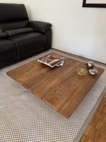 Couchtisch, Holz, quadratisch, niedrig, massiv