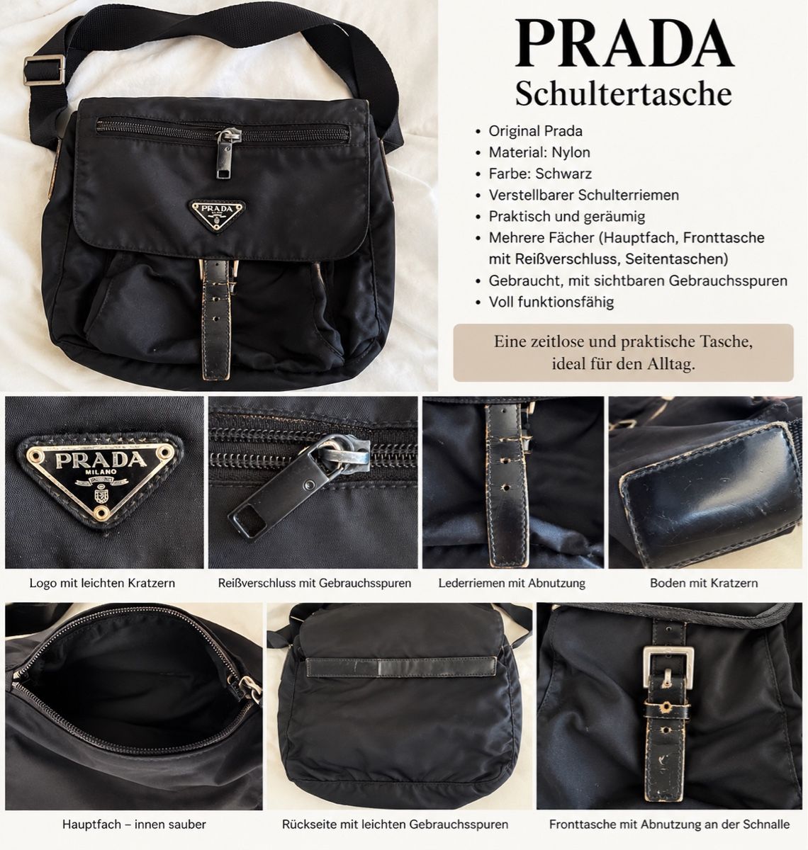 Prada Autres vêtements & accessoires: Prada shoulder bag nylon black used condition – D'occasion à Meilen par ana_qaz