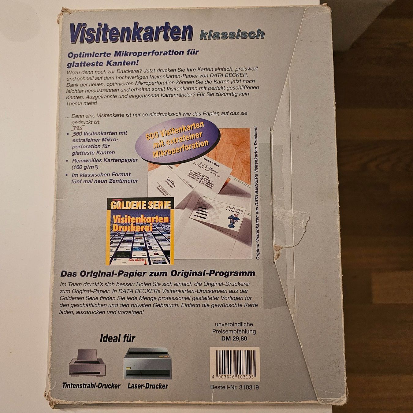 Cartoline: Visitenkarten  von Data Becker – Usato da Reinach AG venduto da Amroch 2