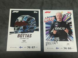 Topps Turbo Attax 2026 Valtteri Bottas Helm & Hero 99 e 97