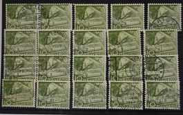 Schweizer Briefmarken Lot Helvetia 10 Rp Bergbahn