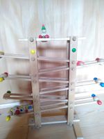 Holz Multibahn wie Kugelbahn mit 2 Fahrzeugen, Rad und Figur