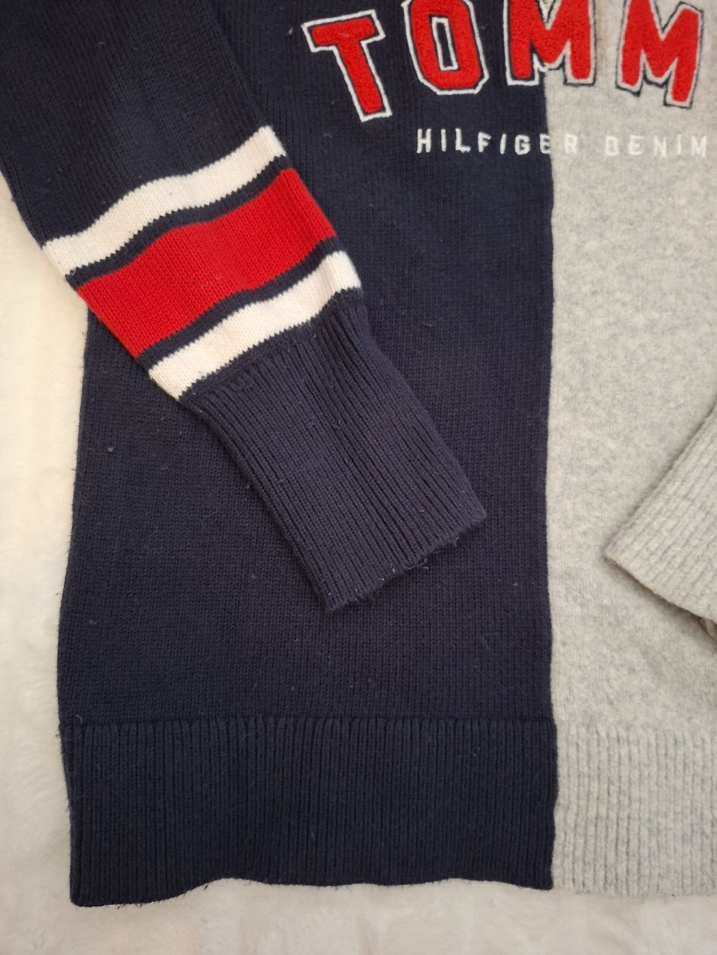 Tommy Hilfiger Maglioni & Felpe: Pull  Tommy Hilfiger Denim bicolore gris et bleu S – Usato da Renens VD venduto da ser_j2fn 3