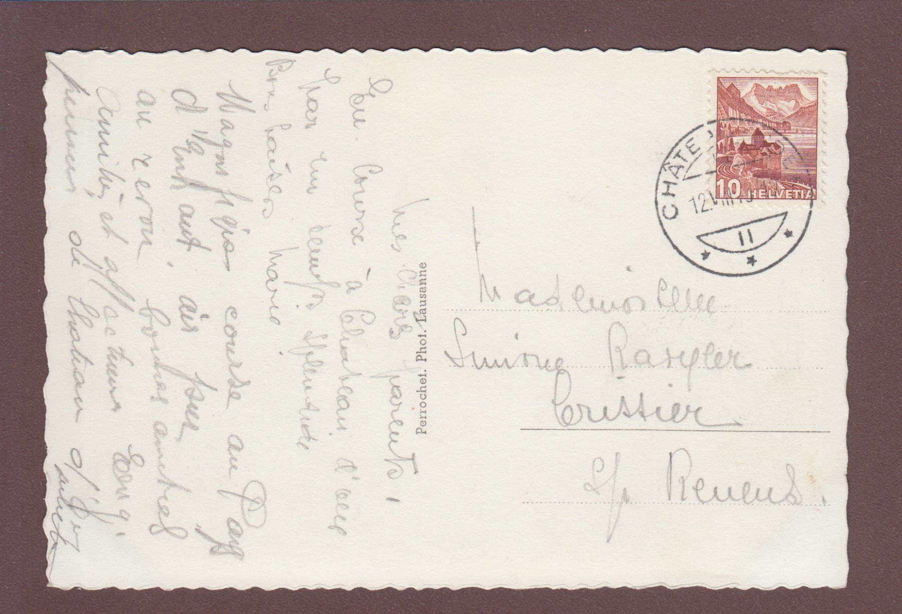 Cartoline postali: CHÂTEAU D'OEX - 1945 – Usato da Pully venduto da nicecards 1