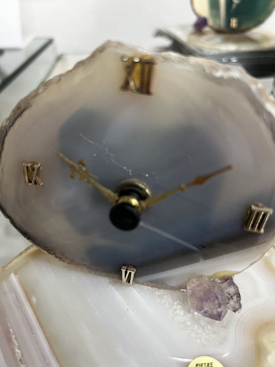 Orologi da terra & Orologi da parete: Achat-Tischuhr mit Amethyst – Usato da Winterthur venduto da gue_yf9d 1