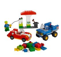 Lego Set 5898, Traktor und Anhänger / Autos mit Tankstelle