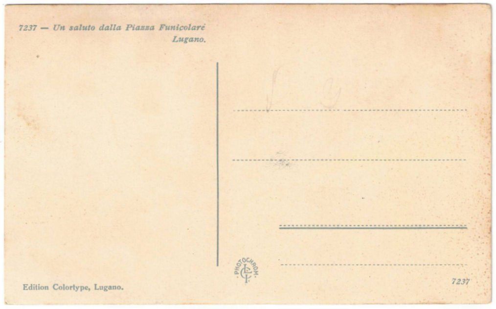Cartoline postali: Lugano - Standseilbahn Stazione – Usato da Binningen venduto da Mountainrider 1