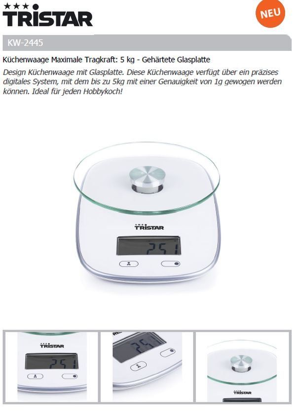Bilance da cucina: Küchenwaage - KW-2445 – Nuovo e nell'imballaggio originale da Opfikon venduto da Trodat5430