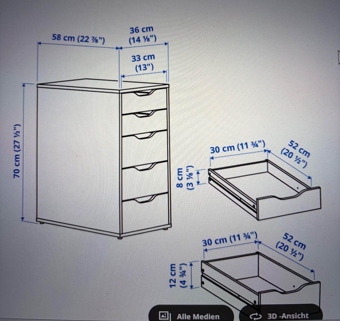 Ikea Cassettiere: Schubladenstock weiss – Usato da Bern venduto da 30viveca12 1