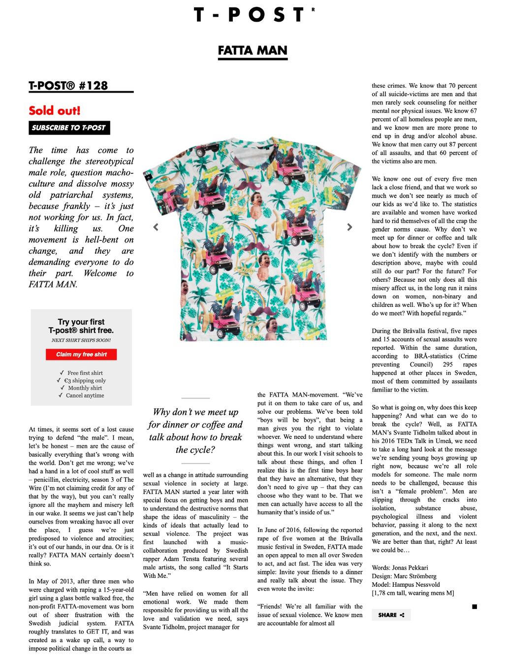 T-shirt: T-post.com Special T-Shirts mit Background - Grösse M – Nuovo (secondo la descrizione) da Münsingen venduto da Omasaki