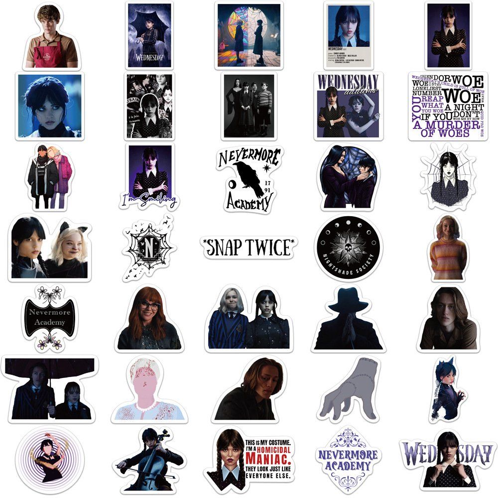 Sticker: 50 stk. Aufkleber Wednesday – Nuovo e nell'imballaggio originale da Uerkheim venduto da Kaufoption 2