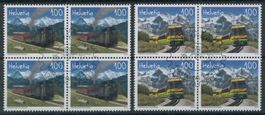 2018 Schynige Platte Bahn - Viererblock - Ersttag Stempel ET