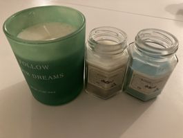 Lot de 3 bougies parfumées – Coton, Monoï et Follow Your Dre