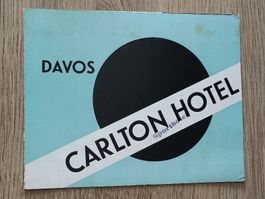 Alter Prospekt / Davos - Carlton Hotel Ausgabe ca. 1930