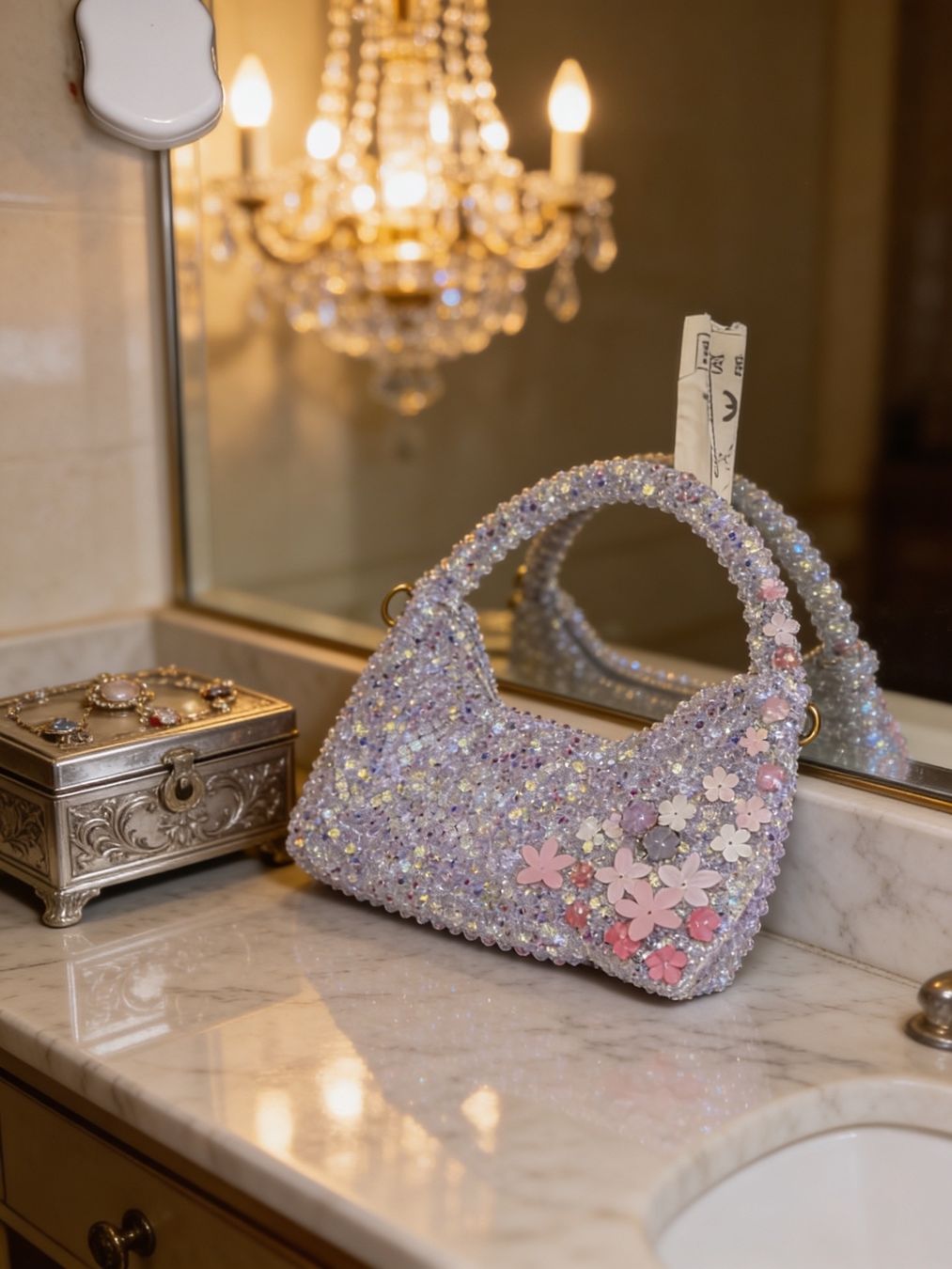 Borse da donna: Strass Handtasche aus Kristallperlen Event – Nuovo e nell'imballaggio originale da canobbio venduto da barbarb 3