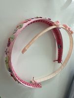 Haarreif Set mit Blumen und Schmetterlingen rosa
