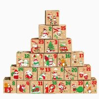 24er Adventskalender Geschenkboxen aus Kraftpapier – DIY Wei