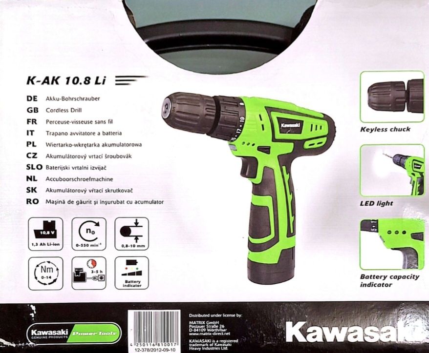 Kawasaki Tutte le macchine: Kawasaki cordless drill and screw driver – Usato da Pratteln venduto da BABA064