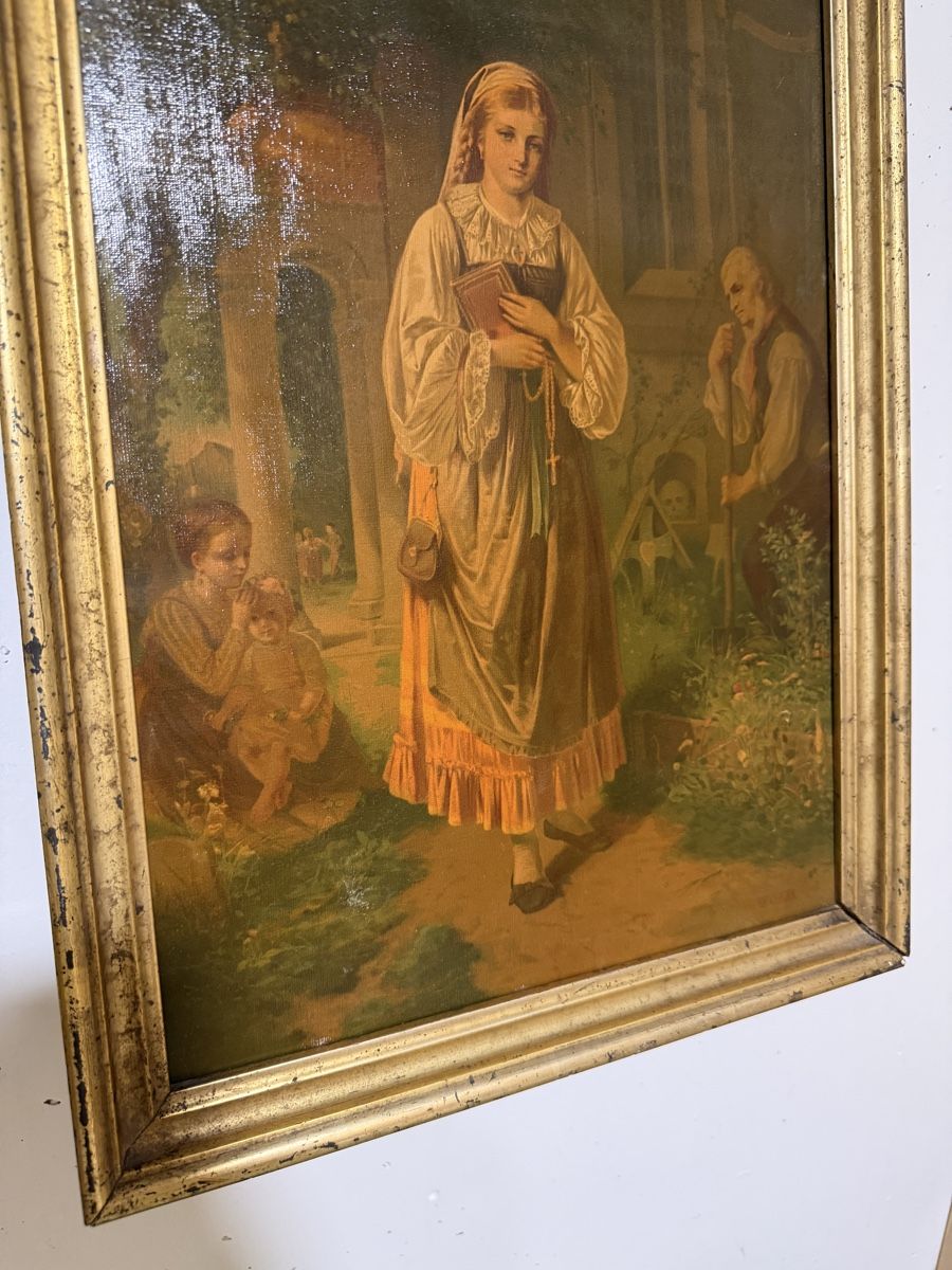 Gemälde: Ancien tableau religieux Benziger cadre doré – Gebraucht aus Porrentruy von Aussie25 2