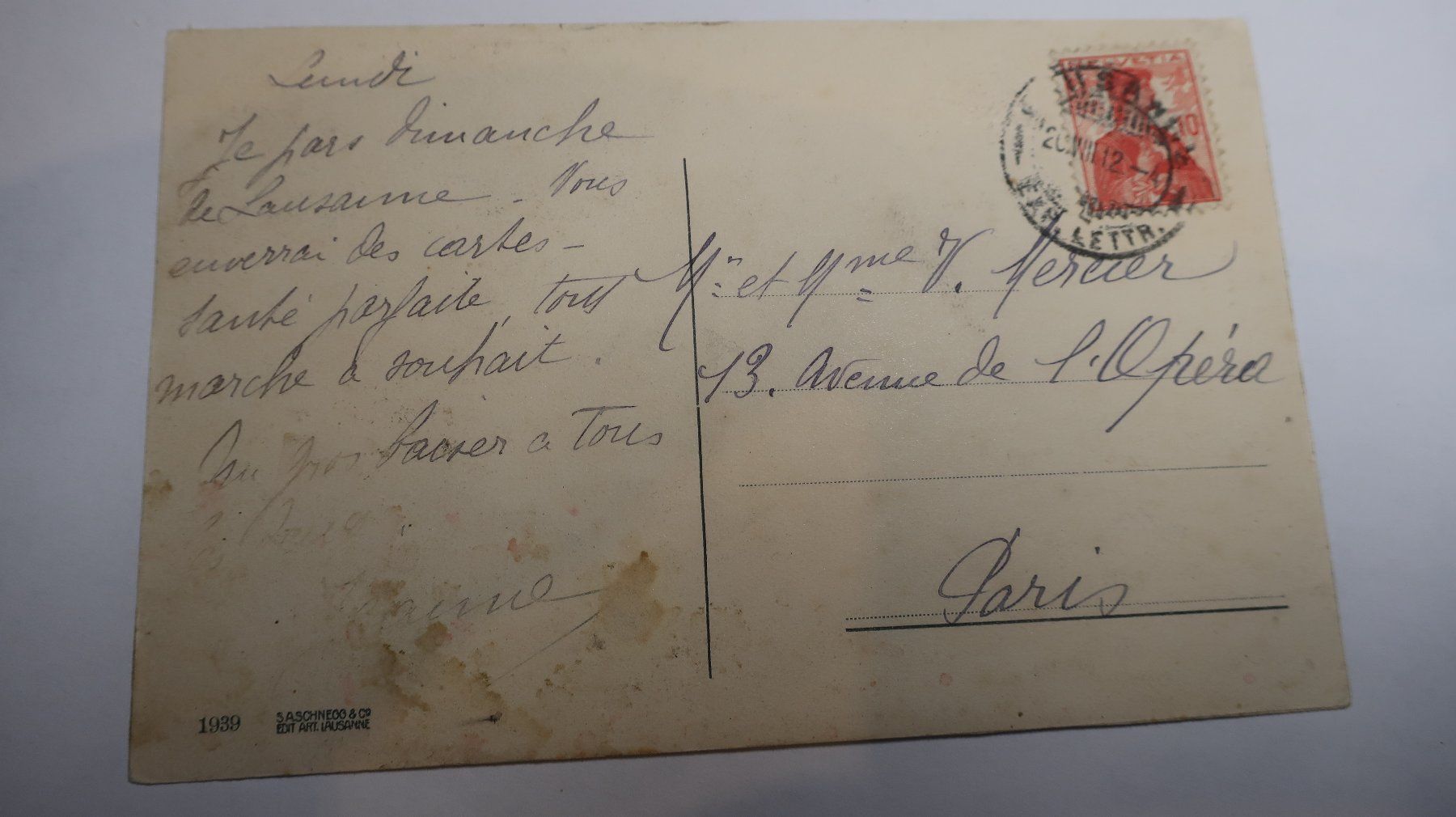 Cartoline postali: Lausanne 1912 – Usato da Cormoret venduto da Pascalll2001 4