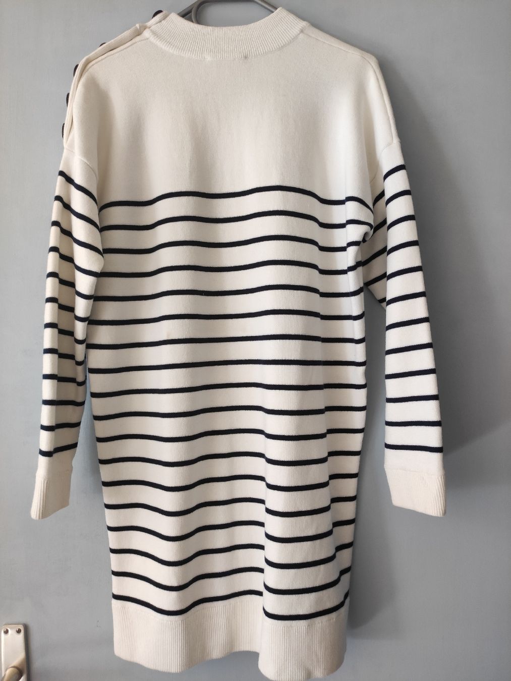 Sezane Vestiti: Robe pull rayée Sézane blanc/marine T.S. bon état – Usato da Granges VS venduto da patia58 3
