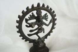 Shiva Nataraja Figur Bronze Messing Indien tanzend 11 cm
