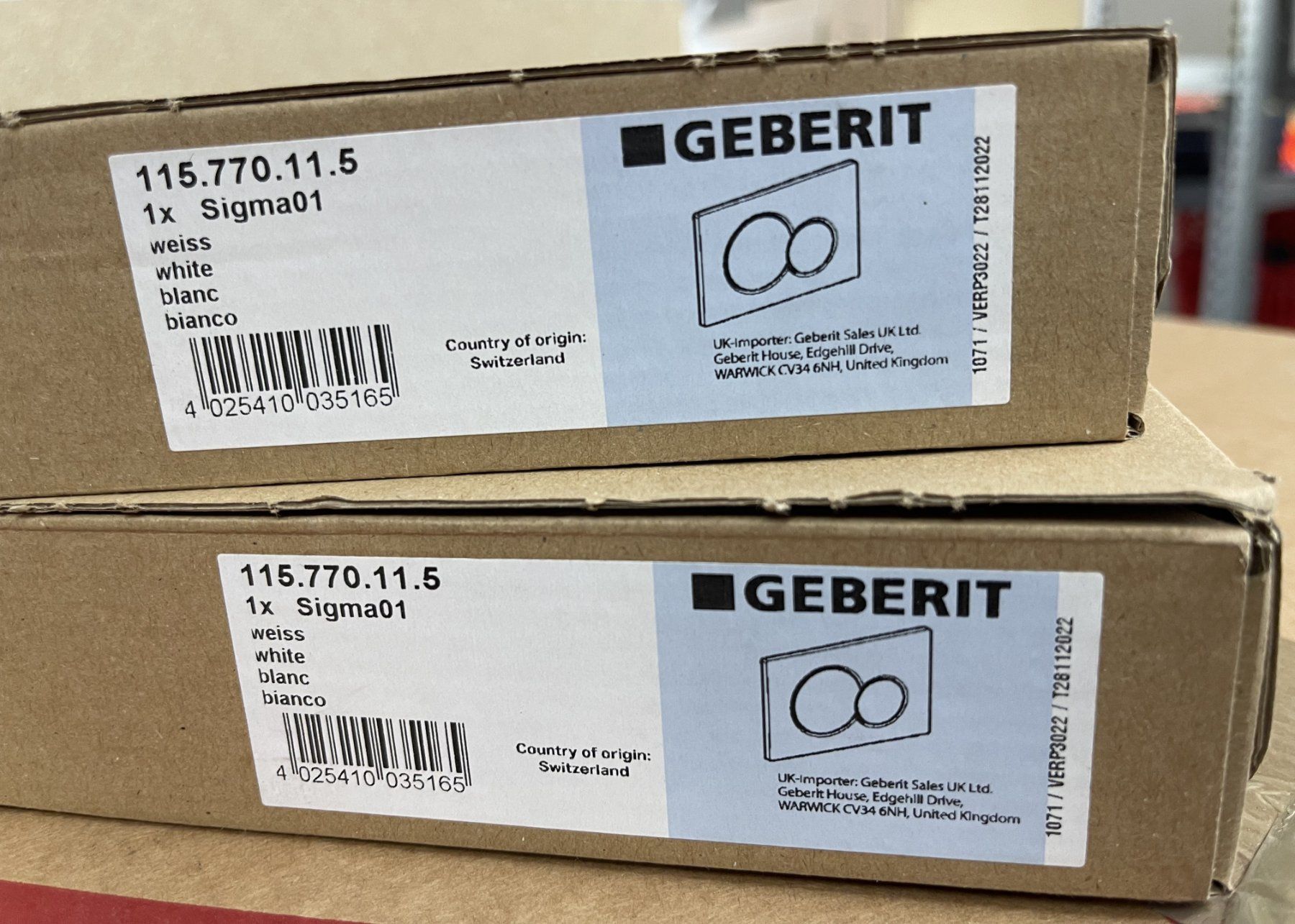 Geberit WC: GEBERIT Betätigungsplatte Sigma 01 Platte / Taster weiss – Nuovo e nell'imballaggio originale da Oftringen venduto da Vucki 2