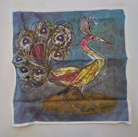 Taschentuch 60er Jahre "Pfau" / P. Winkle ab Fr. 5.-