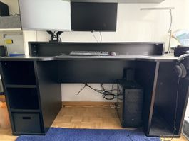 Gaming-Schreibtisch schwarz 